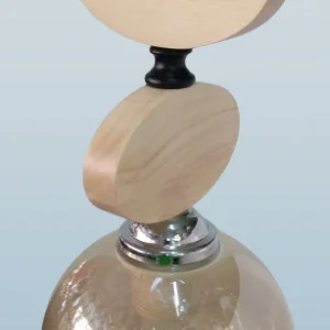 Suspension Lampe coupole en bois – Image 3