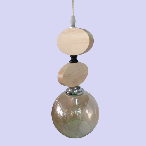 Suspension Lampe coupole en bois lumino maroc 22