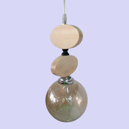 Suspension Lampe coupole en bois lumino maroc 22