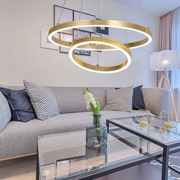 Suspension Moderno duo Rondelle luminaire lumino maroc5