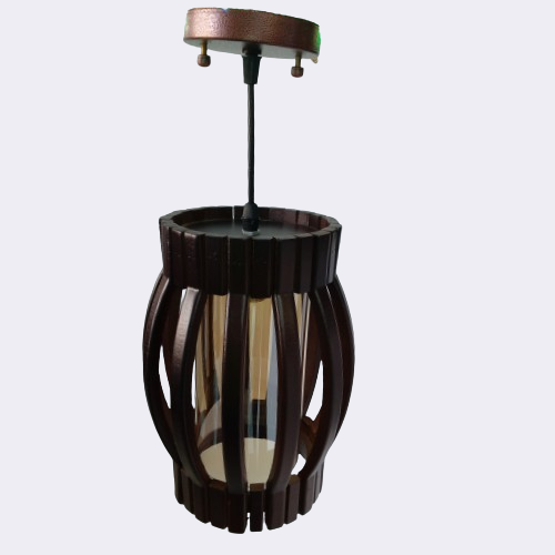 Suspension en bois brun lumino maroc 66