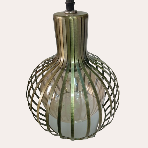 Suspension en fil métallique Doré lumino maroc suspension luminaire 22