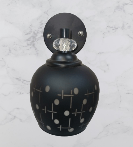 applique_murale_noire_ronde_lumino_maroc