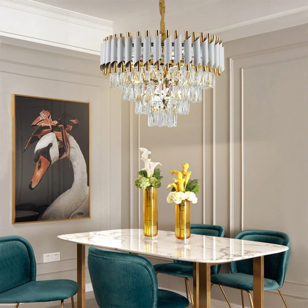 Lustre cristal Empire lumino maroc lustre luminaire suspension123