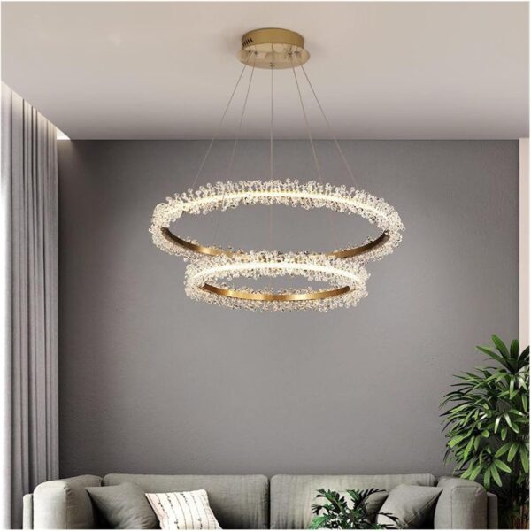 Suspension Lustre Anneaux LED lumino tradima maroc lumiere light lighting lampe luminaire3