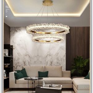 Suspension Lustre Anneaux LED – Image 3