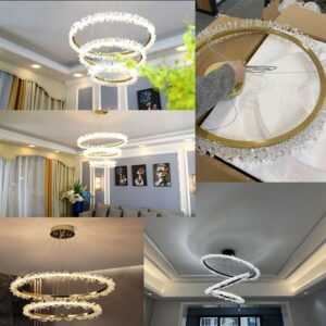 Suspension Lustre Anneaux LED – Image 6