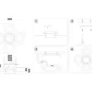 Plafonnier Luminaire LED avec telecommande Star – Image 13